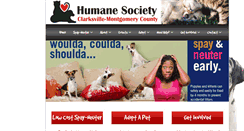 Desktop Screenshot of clarksvillehumanesociety.org